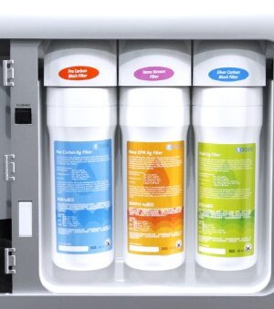 Afbeelding zij aanzicht met filters van de Saqua WP-100